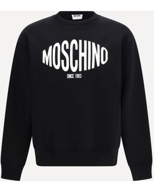 Moschino Printed Organic Cotton Sweatshirt - Black