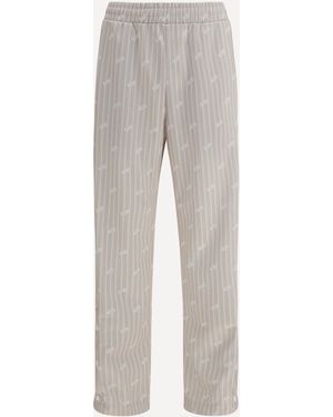Gcds All-Over Logo Pinstripe Track Pants - Gray