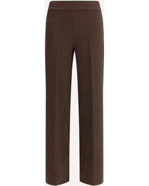 Avenue Montaigne Bouclé Pants - Brown