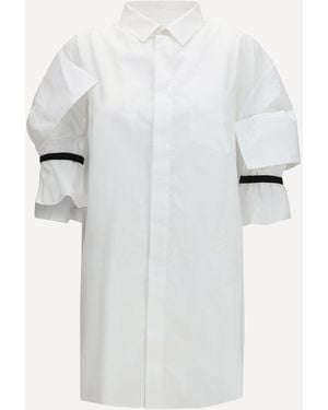 ALAINPAUL Shirt With Elasticated Sleeves - White