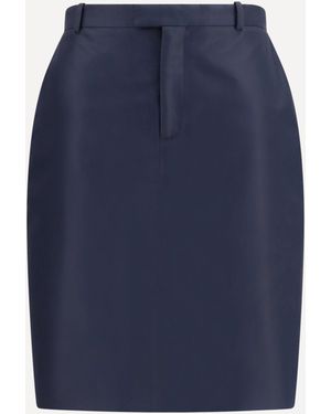 Gucci Silk Faille Skirt - Blue