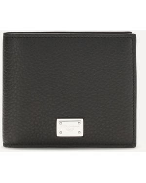 Dolce & Gabbana Bifold Calf-Leather Wallet - Black