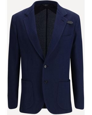 Brioni Jersey Blazer - Blue