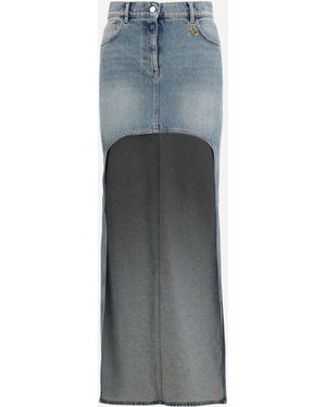 Courreges Denim Circle Skirt - Gray