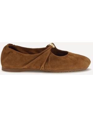 Loewe Pebble Soft Ballerinas - Brown