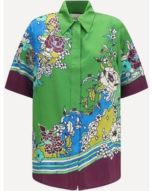 ALÉMAIS Nanci Silk Shirt - Green