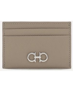 Ferragamo Gancini Card Holder - Grey