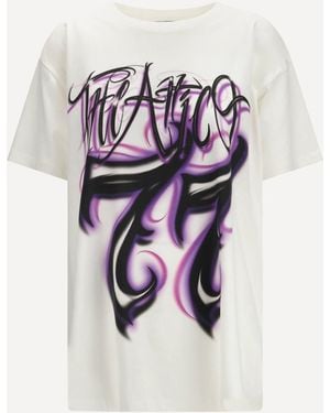 The Attico Oversized Graphic Logo T-Shirt - White