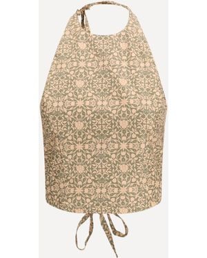 Kristina Ti Sleeveless Halter Top - Natural