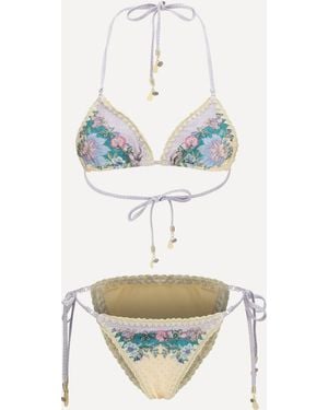 Zimmermann Indra Crochet Detail Bikini - White