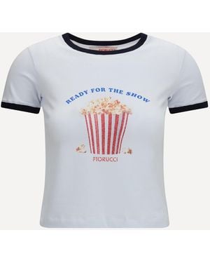 Fiorucci Popcorn Print T-Shirt - White