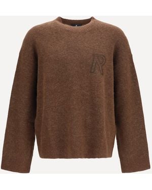 Represent Knitted Logo Sweater - Brown