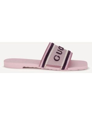 Gucci Rubber Slide Sandals - Pink