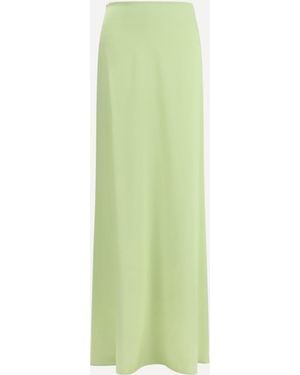Kristina Ti Classic Long Silk Skirt - Green
