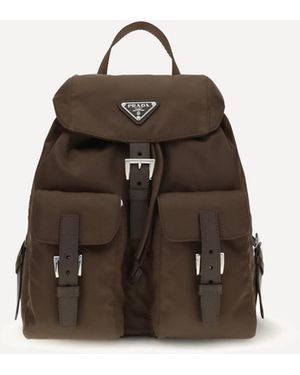 Prada Re-Nylon Backpack - Brown