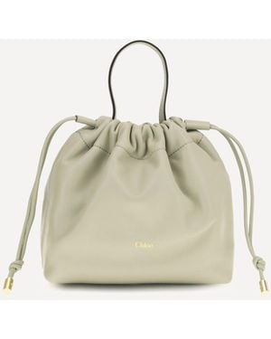 Chloé Icons Leather Chain Shoulder Bag - Natural