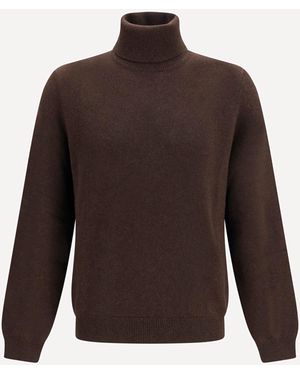 Loro Piana Parksville Baby Cashmere Turtleneck Jumper - Brown