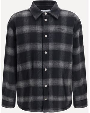 Off-White c/o Virgil Abloh Padded Flannel Jacket - Black