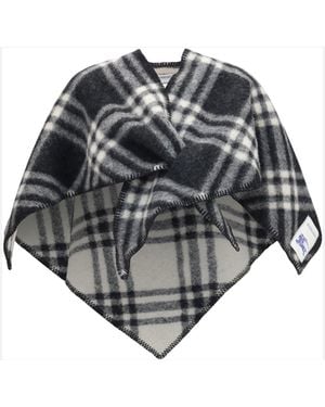 Burberry Poncho Corto - Grigio