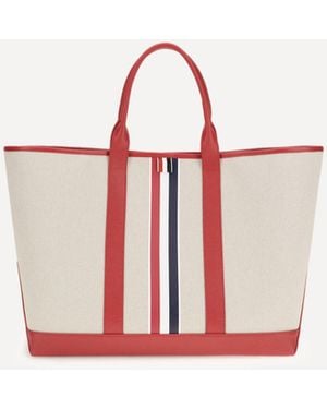 Thom Browne Canvas Tote Bag - White