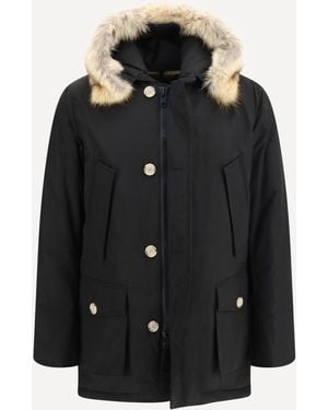 Woolrich Arctic Ramar Cloth Parka With Removable Fur - Black