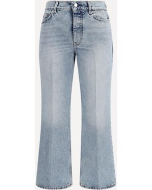 TOTEME Cotton Flared-Hem Jeans - Blue