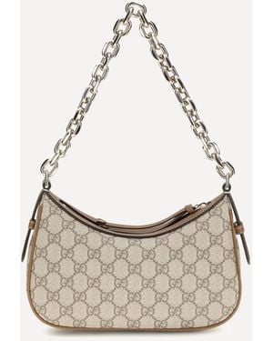 Gucci Small Gg Emblem Shoulder Bag - White