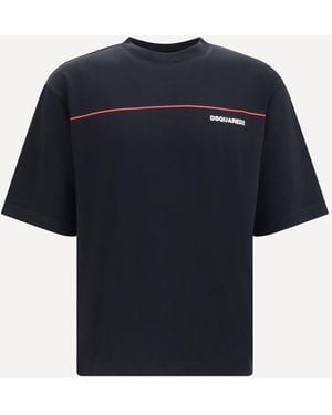 DSquared² Loose-Fit Logo T-Shirt - Blue