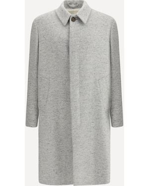 Lardini Herringbone Patterned Coat - Gray