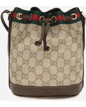 Gucci Borsa A Secchiello Con Nastro Web - Neutro