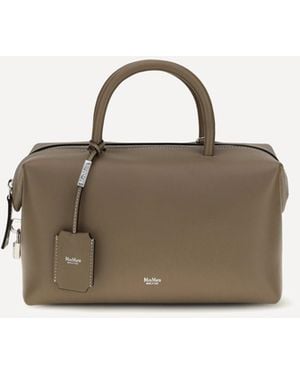 Max Mara Holdall Leather Handbag - Natural