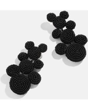 BaubleBar Disney Mickey Mouse Beaded Statement Earrings - Black