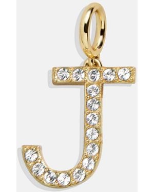 BaubleBar Pavé Initial Cluster Charm - White
