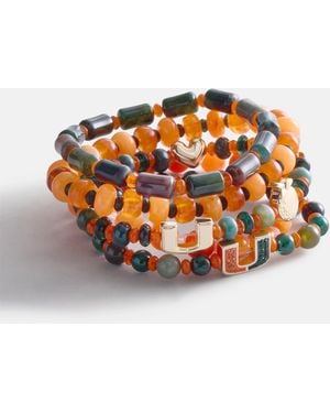 BaubleBar College Of Miami Beaded Bracelet Set - Orange