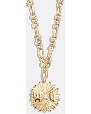BaubleBar Initial Custom Medallion Necklace - White