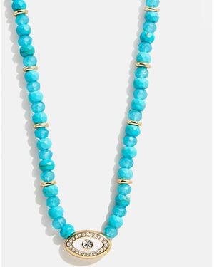 BaubleBar Positive View Semi-precious Evil Eye Necklace - Blue