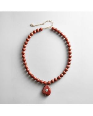 BaubleBar Jamie Semi-precious Beaded Necklace - Gray