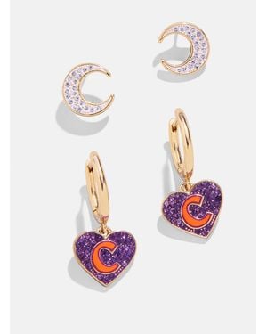 BaubleBar Clemson College Earring Set - White