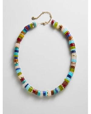 BaubleBar Jennifer Rondelle Beaded Necklace - Metallic