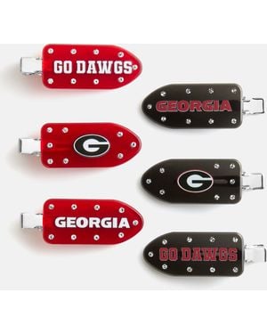 BaubleBar College Of Georgia Creaseless Hair Clip Set - Red