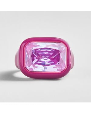 BaubleBar Joy Pop Cubic Zirconia Ring - Pink