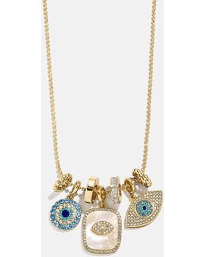 BaubleBar Evil Eye Charm Necklace - White