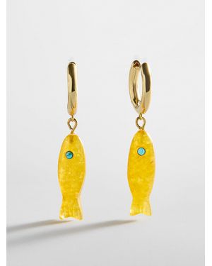 BaubleBar Reel Good Semi-precious Fish Earrings - Multicolor