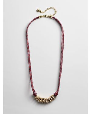 BaubleBar Bubble Letter Custom Paracord Necklace - Pink