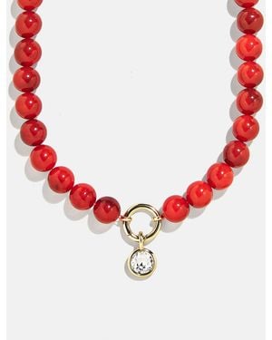 BaubleBar Janette Beaded Ring Necklace - Red