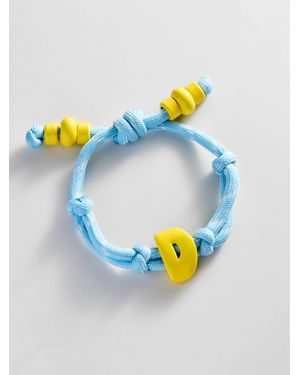 BaubleBar Knotty Enamel Initial Custom Bracelet - Blue