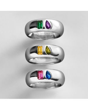 BaubleBar Multi-stone Puffy Custom Birthstone Ring - White