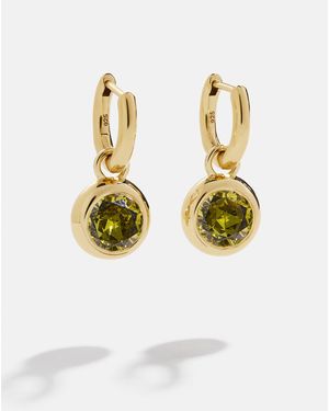 BaubleBar 18k Gold Birthstone Drop Earrings - Metallic