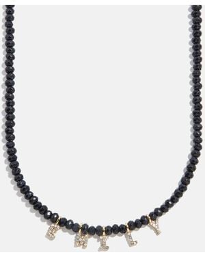 BaubleBar Mini Semi-precious Pavé Custom Necklace - Natural