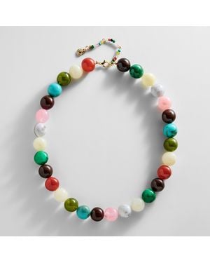 BaubleBar Mini Jane Beaded Necklace - Green